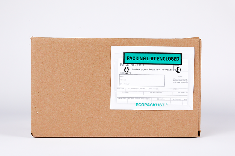 7.5 x 5.5 Ecopacklist™ Paper Packing List Envelope